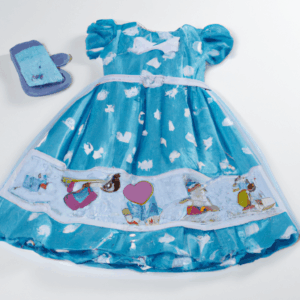 Product Title: "Ocean Breeze Blue Patterned Children's Dress"