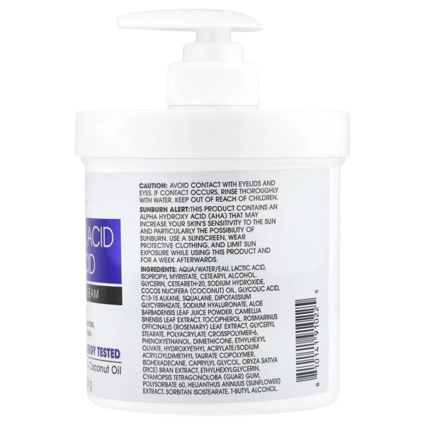 10% Glycolic Acid, Lactic Acid, Exfoliating Body Cream, 16 oz (454 g)