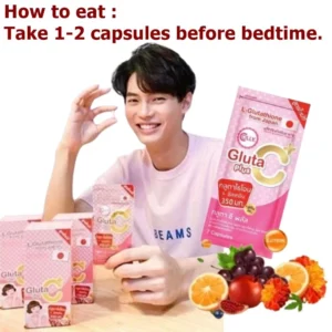 4X Colly Gluta C Plus Capsule Nourishes Skin Hair Eye Health Beauty 28 Capsules