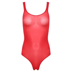 Womens Swimwear Babydoll Beachwear See-through Swimsuits Sleeveless Wetsuit