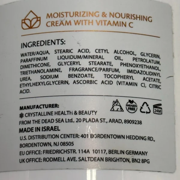 (2-Pk) SKIN CARE Pro ~ VITAMIN C MOISTURIZING NOURISHING FACE NECK & HANDS CREAM