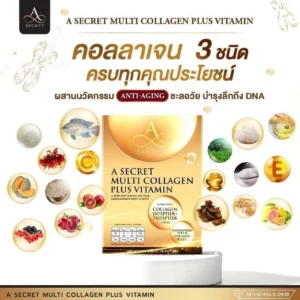 6X A Secret Multi Collagen Plus Vitamin Anti-Aging Health Beauty Skin [10g.X10]