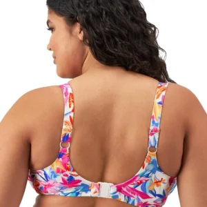 Elomi Savaneta Plunge Bikini Top Underwired Full Figure Womens Swimwear 801302