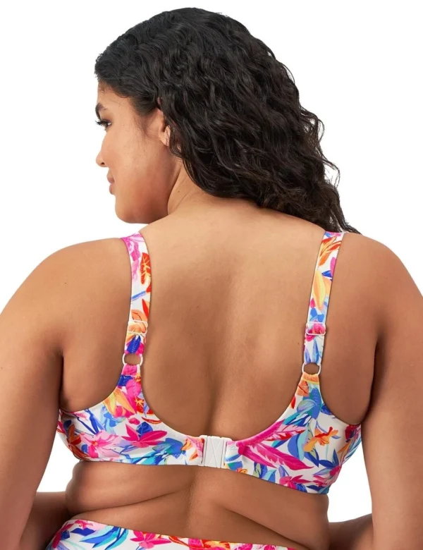 Elomi Savaneta Plunge Bikini Top Underwired Full Figure Womens Swimwear 801302