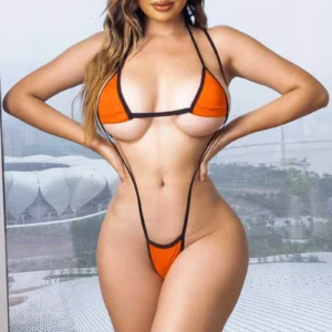 Womens Swimwear Micro Thong Mini Bra Bikini Set Triangle Swimsuits Bathing Suit