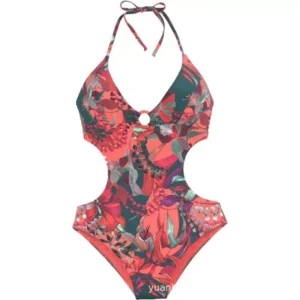 Womens Swimwear One Piece Sexy Backless Halter Brazilian Beach Swimsuit Monokini