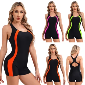 Womens Swimwear Water Sport Swimsuit UPF 50+ Bathing Suit Boyleg Surfing Suit