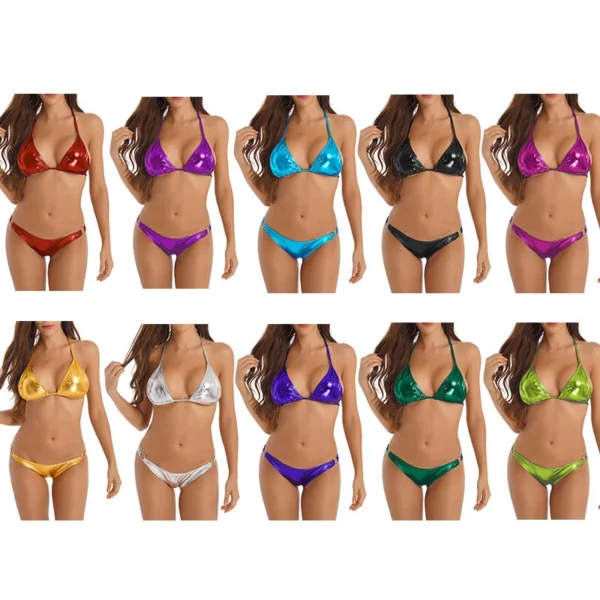 Womens Swimwear Underwear Lingerie Sets Exotic Bikini Cheeky Swimsuit Pool Bra