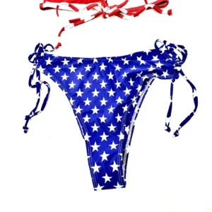 Unbranded Womens Swimwear 2 PC Bikini Set Stars & Stripes America Size S