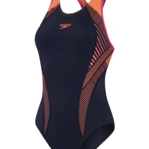 NEW Speedo Placement Laneback One Piece 8/00305415616 - Womens Swimwear