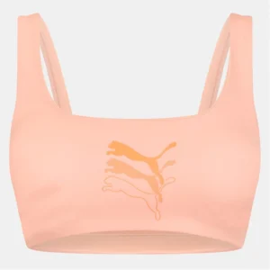 Puma Womens Swimwear Scoop Neck Top Pool Beach Swimsuit