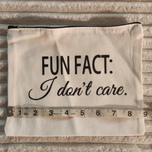 Womens Accessories Bag Gift Fun Fact I Don’t Care Cosmetic Multifunction Pouch